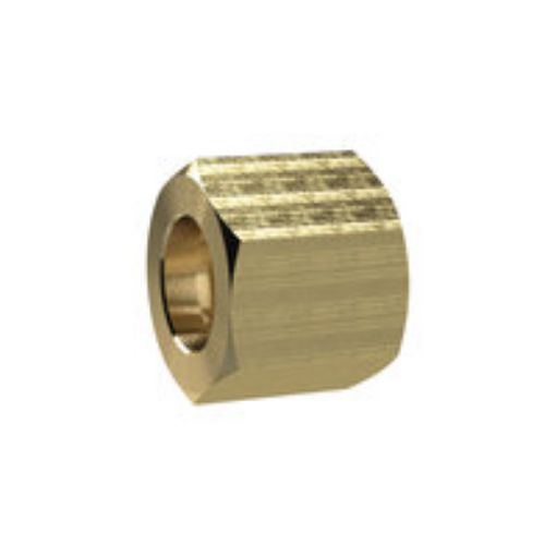 234 E Sechskant-Überwurfmutter / G 3/8 links Messing / für Tülle LW 4, LW 6, LW 9  SW 19  