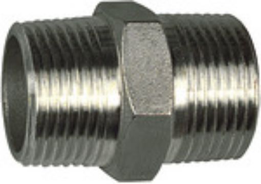 262.01-ES Doppelnippel, 6-kant / G 1/8"  Edelstahl  
