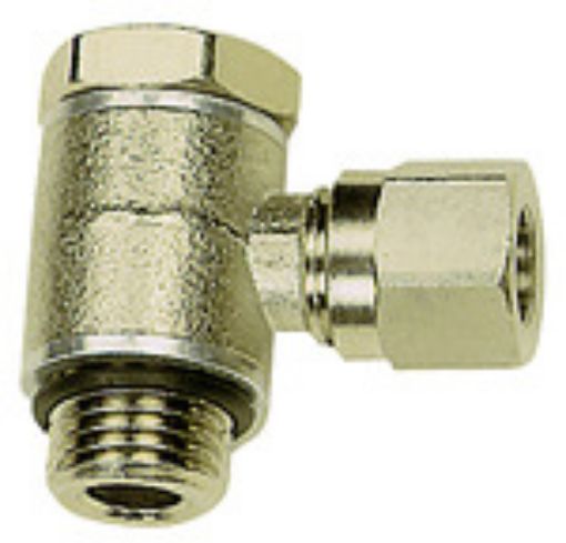 N 83 Winkelverschraubung G 1/4 kon./schwenkb. Ms vern./ Rohr AD 6  