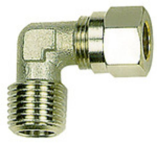 N 101 Winkel-Einschraub. G 1/2 a./Ms vernick. Rohr AD 10  