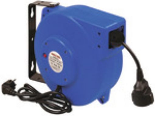 259/7100 Elektro-Kabelaufroller f. 230/50 V Kabellänge 15 m   max. 10 A / max. 1000 W Schukostecker / Schukod  