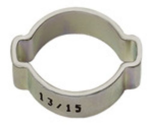157 F 2-Ohr-Schlauchklemme für Außen-Dm 14-17mm  
