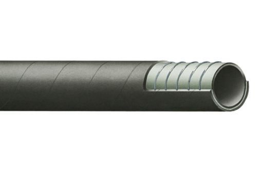 Gummi-Spiralschlauch 075x6,5 mm, Rolle: 40 m max. 10 bar BD/ 0,8 bar Vak./ -20/+80° C, schwarz,  