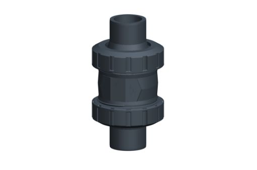 161561234 Rückschlagventil Typ 561 PVC-U/FPM , mit Klebestutzen metrisch, d=32 mm GF, PN 16   
