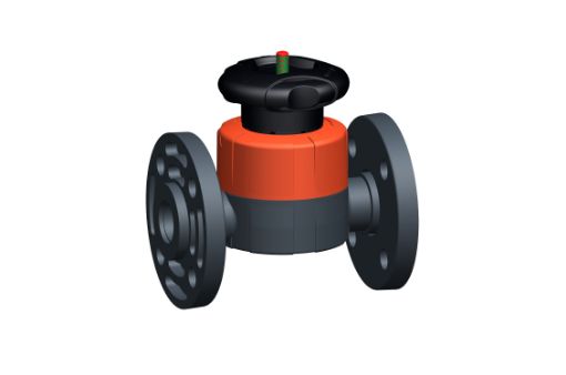 161517034 Membranventil Typ 517 PVC-U/PTFE/EPDM mit Losflanschen metrisch/BS , d=32mm GF, PN 10 