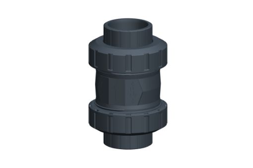 161561011 Kegelrückschlagventil Typ 561 PVC-U/FPM , mit Klebemuffe metrisch,z=64 mm, d=16mm GF, PN 16  (alte Mat-Nr. 161360411) 