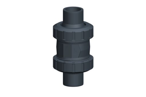 161561049 Rückschlagventil Typ 561 PVC-U/EPDM , mit Klebestutzen metrisch,z=141 mm, d=90mm GF, PN 16   
