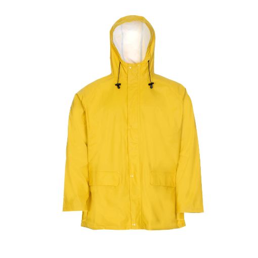 LeikaTex Regenjacke Stretch-PU, Größe: 2XL (62/64) 004120 verdeckter Reißverschluss mit zusätzlichen Druckknöpfen 