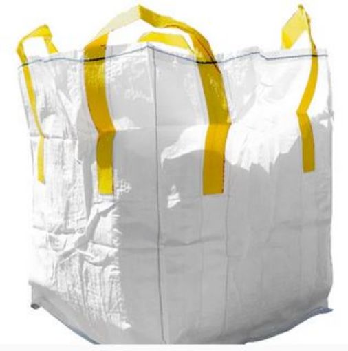 Big Bag 90x90x110cm, unbedr., oben:offen, 4 Schlaufen, Boden:geschlossen, Containersack mit 4 Hebeschlaufen unbedruckt, unbeschichtet 