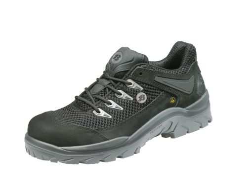 Bata Halbschuh ACT124, Größe:48, Weite:W EN ISO 20345 S1 SRC, ESD Nubukleder-Nylon-Meshgewebe, Stahlkappe  