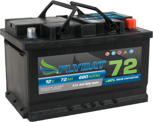 572 409 068 3000 Flybat PKW 30 Plus 12V - 72AH - 680A [EN] PKW Starterbatterie wartungsfrei 