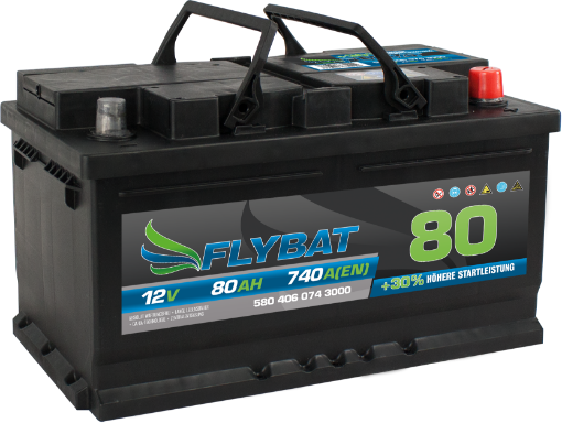 580 406 074 3000 Flybat PKW 30 Plus 12V 80AH 740A [EN] PKW Starterbatterie wartungsfrei 