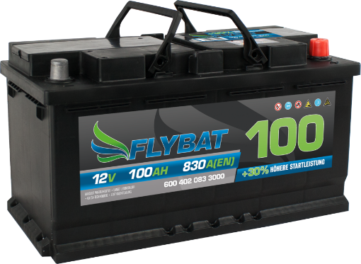 600 402 083 3000 Flybat PKW 30 Plus 12V - 100AH - 830A [EN] PKW Starterbatterie wartungsfrei 