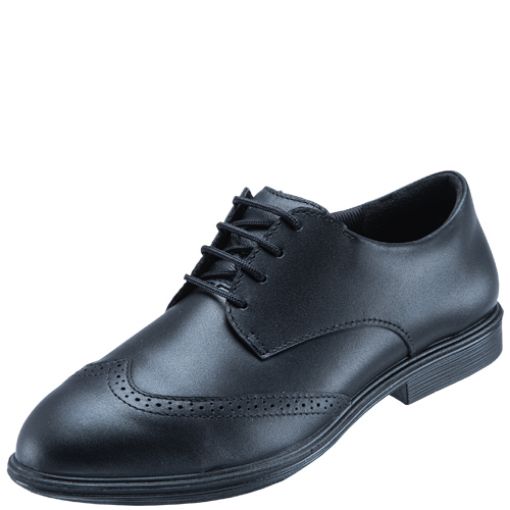 Atlas Damen-Halbschuh CX 200 black, Größe: 39, Weite: 10 EN ISO 20345 S2 ESD weiches vollnarbiges Rindleder, Stahlkappe 