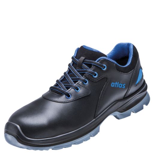 Atlas Halbschuh SL 645 XP blue, Größe: 41, Weite: 10 EN ISO 20345 S3 SRC ESD Waterproofleder, Aluminiumkappe, XP metallfreie Durchtritthemmung 