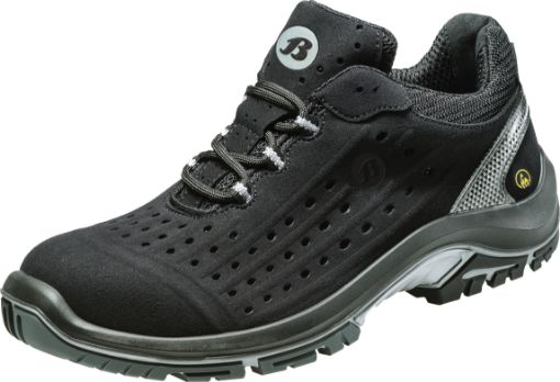 Bata Halbschuh Crypto, Größe:45, Weite:W EN ISO 20345 S1P SRC, ESD Mikrofaser, Stahlkappe und  Kunststoffzwischensohle 