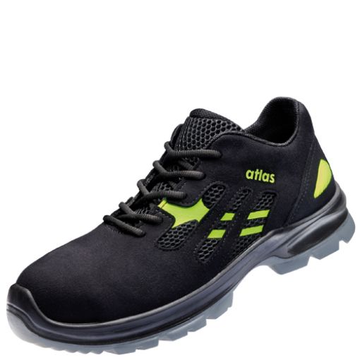 Atlas Halbschuh FLASH 2605 XP, Größe: 47, Weite: 10 EN ISO 20345:2022 S1PS SR Mesh-Obermaterial, Aluminiumkappe, XP metallfreie Durchtritthemmung 