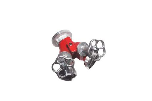 Storz-Verteiler C/DCD m. Ventilabsperrung, 1 x Eingang / 3 x Ausgang Storz VERT.V-ABS-CDCD 