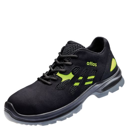 Atlas Halbschuh FLASH 2600, Größe: 45, Weite: 10 EN ISO 20345:2022 S1 SR Mesh-Obermaterial, Aluminiumkappe 