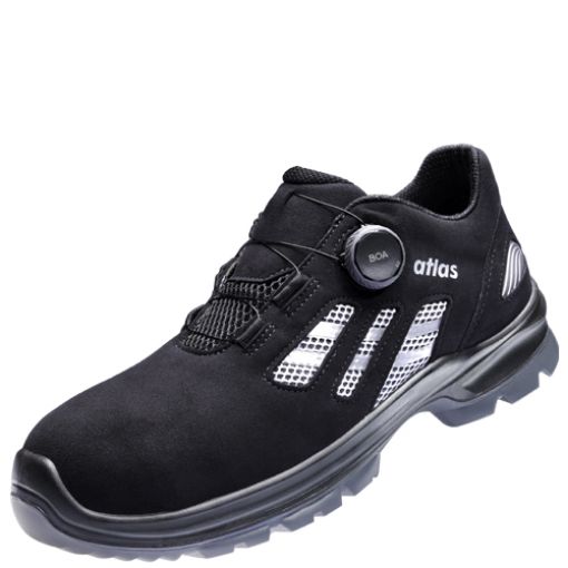 Atlas Halbschuh FLASH 3205 XP BOA, Größe: 46, Weite: 10 EN ISO 20345 S1P SRC ESD Mesh-Obermaterial, Aluminiumkappe, XP metallfreie Durchtritthemmung, BOA-Verschluss 