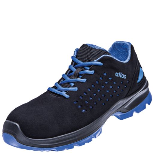 Atlas Halbschuh SL 40 blue, Größe: 41, Weite: 10 EN ISO 20345 S1 SRC ESD Sportline Obermaterial, Aluminiumkappe 