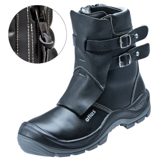 Atlas Schweißerstiefell DUOSOFT 792, Größe: 47, Weite: 10 EN ISO 20349 S3 P Fe Al HI HRO Waterproofleder, Stahlkappe, metallische Durchtritthemmung 