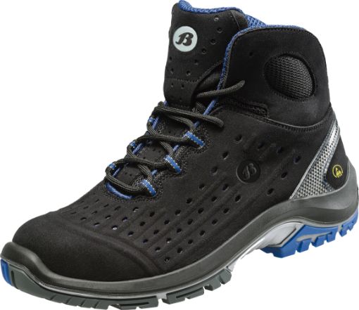 Bata Schnürstiefel Sync, Größe:47, Weite:W EN ISO 20345 S1P  SRC, ESD Mikrofaser, Stahlkappe und Kunststoffzwischensohle 