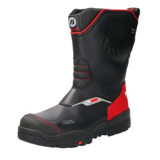 Bata Schlupfstiefel Barge, Größe:37, Weite:XW EN ISO 20345 S3 SRC Vollnarbenleder, Kunststoffkappe 