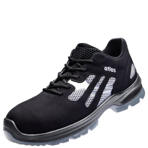 Atlas Halbschuh FLASH 2005 XP, Größe: 38, Weite: 10 EN ISO 20345:2022 S1PS SR Mesh-Obermaterial, Aluminiumkappe, XP metallfreie Durchtritthemmung 