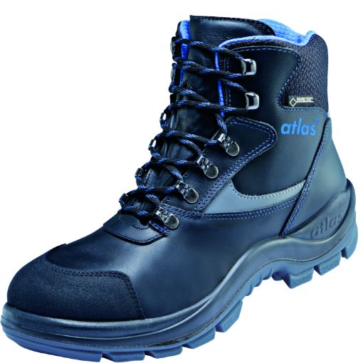 Atlas knöchelhoher Sicherheitsschuh GTX 535, Größe: 46, Weite: 12 EN ISO 20345 S3 CI SRC Waterproofleder, Aluminiumkappe, XP metallfreie Durchtritthemmung 