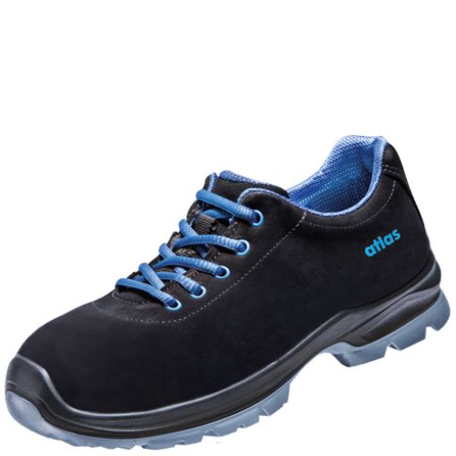 Atlas Halbschuh SL 605 XP blue, Größe: 47, Weite: 10 EN ISO 20345 S3 SRC ESD SOFT-Nubukleder, Aluminiumkappe, XP metallfreie Durchtritthemmung 