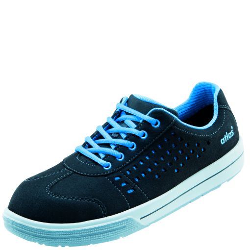 Atlas Halbschuh SNEAKER A420, Größe: 43, Weite: 10 EN ISO 20345 S1 SRC, ESD Sportline Obermaterial, Stahlkappe 