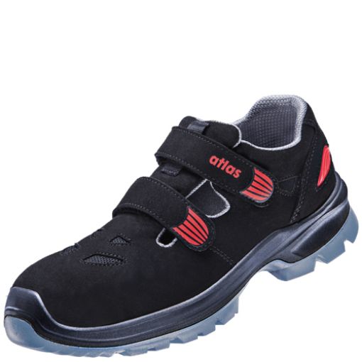 Atlas Sandale SL 36 red, Größe: 49, Weite: 10 EN ISO 20345 S1 SRC ESD Sportline Obermaterial, Aluminiumkappe 