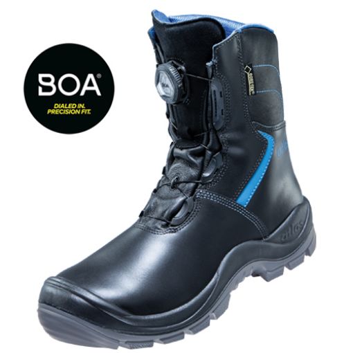 Atlas knöchelhoher Sicherheitsschuh GTX 983 XP BOA, Größe: 46, Weite: 10 EN ISO 20345 S3 CI SRC Waterproofleder, Aluminiumkappe, XP metallfreie Durchtritthemmung, BOA-Verschluss 