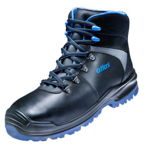 Atlas knöchelhoher Sicherheitsschuh SL 525 XP blue, Größe: 37, Weite: 10 EN ISO 20345 S3 SRC ESD Waterproofleder, Stahlkappe, XP metallfreie Durchtritthemmung 