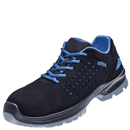 Atlas Halbschuh BS 40 blue, Größe: 42, Weite: 10 EN ISO 20347 O1 SRC, ESD Sportline Obermaterial, ohne Stahlkappe 