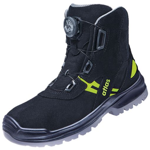 Atlas knöchelhoher Sicherheitsschuh FLASH 8255 XP BOA, Größe: 45, Weite: 10 EN ISO 20345 S3 SRC ESD Sportline-Obermaterial, Aluminiumkappe, XP metallfreie Durchtritthemmung, BOA-Verschluss 