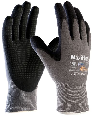 MaxiFlex Endurance AD-APT 42-844, Größe: 11 (XXL) Nylon/Spandex Montagehandschuh mit Nitril-Mikroschaumbeschichtung+Noppen, handflächenbeschichtet EN 388:2016+A1:2018, 4131A 