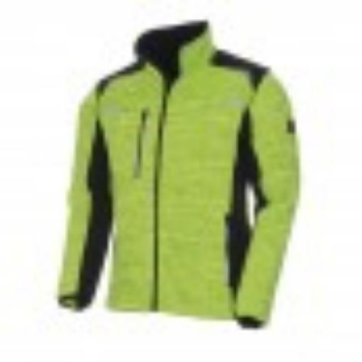 Leikatex Strick-Fleecejacke Refleece , Größe: XS, Farbe: Gelb Meliert 490530  