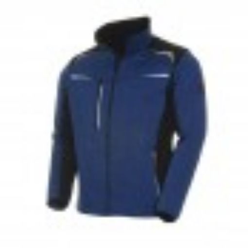 Leikatex Strick-Fleecejacke Refleece , Größe: S, Farbe: Blau Meliert 490540  