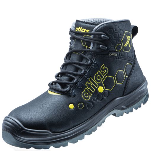 Atlas knöchelhoher Sicherheitsschuh XT 510 GTX, Größe: 46, Weite: 10 EN ISO 20345 S3 SRC ESD Lightweight Schaftkonstruktion, Aluminiumkappe, XP metallfreie Durchtritthemmung 