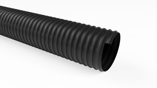 Ventilationsschlauch 203 mm, schwarz Innendurchmesser 203 mm, RL15 Absaugschlauch mit Stahlspirale 
